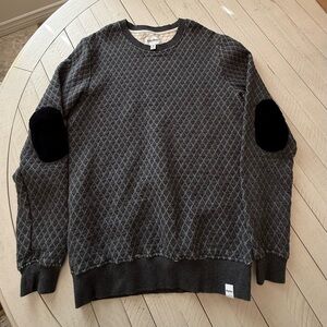 Rhythm Charcoal Diamond Pattern Crewneck Sweater